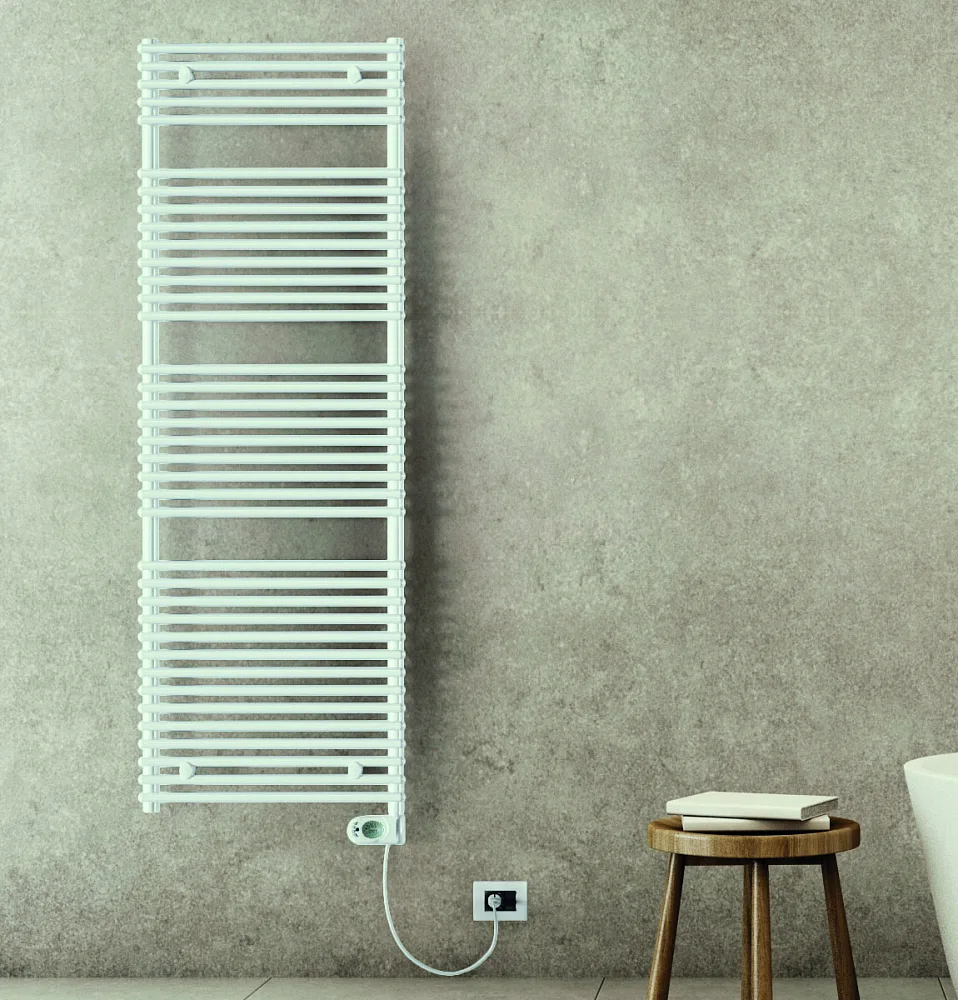 Полотенцесушитель электрический Lazzarini E-Catania 500W белый прямой