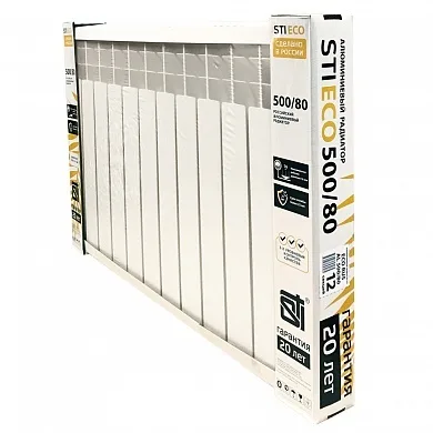 Алюминиевый радиатор STI ECO RUS 500/80 12 секций