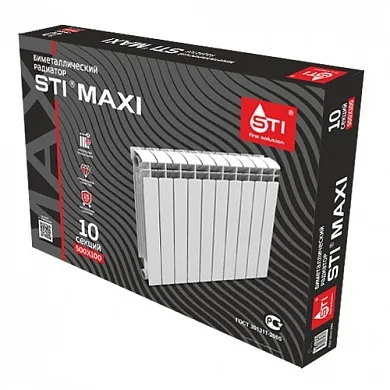 Биметаллический радиатор STI MAXI 500/100 10 секций