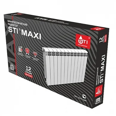 Биметаллический радиатор STI MAXI 500/100 12 секций