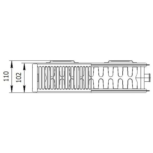 Стальной панельный радиатор отопления Лемакс VC22/300/ 1700