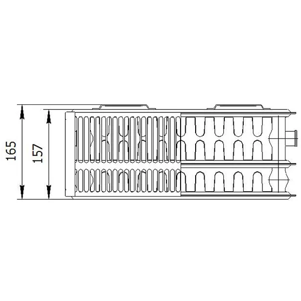 Стальной панельный радиатор отопления Лемакс VC33/500/ 2000