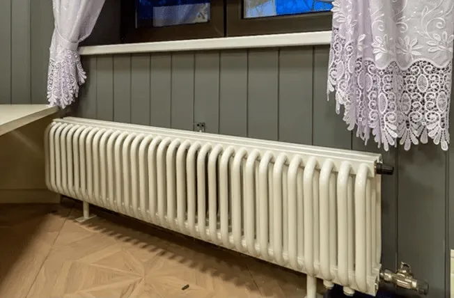 Стальной трубчатый радиатор отопления КЗТО РС 5, пятитрубный, 300 9 секций