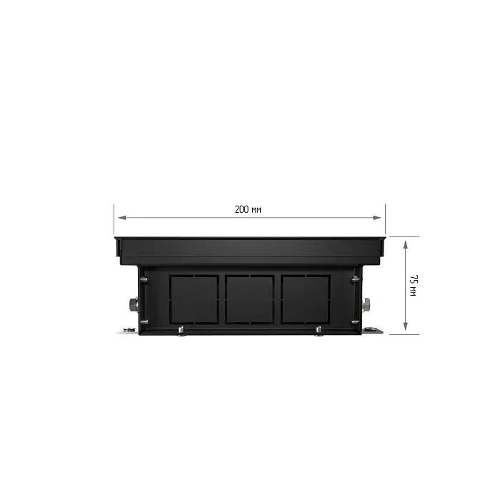 Внутрипольный конвектор с естественной конвекцией Royal Thermo 75/200/1800-DG-U-LB