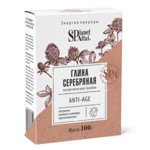 Глина голубая косметическая «Серебряная Anti-Age» Planet SPA Altai , 100 г