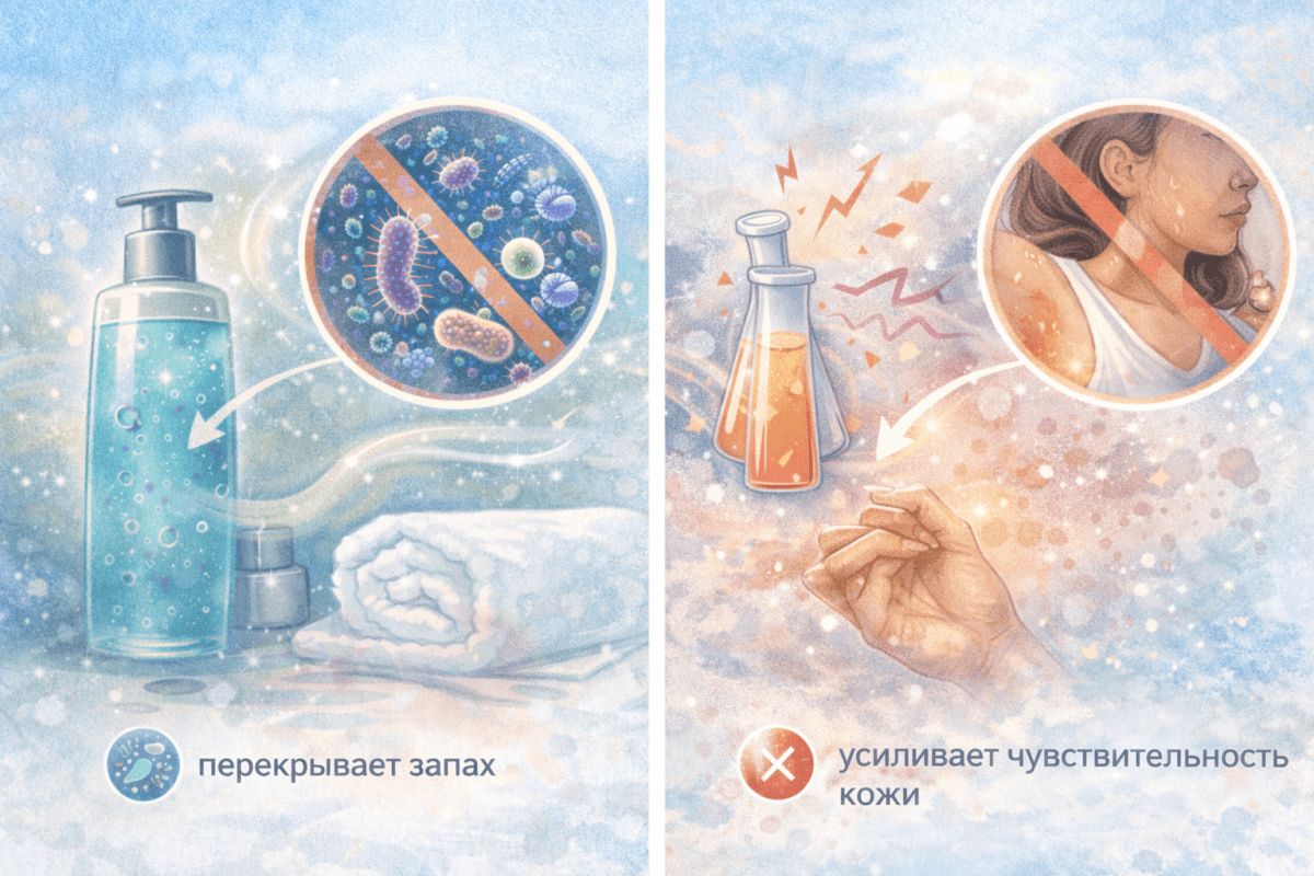 Как избавиться от запаха пота? ()