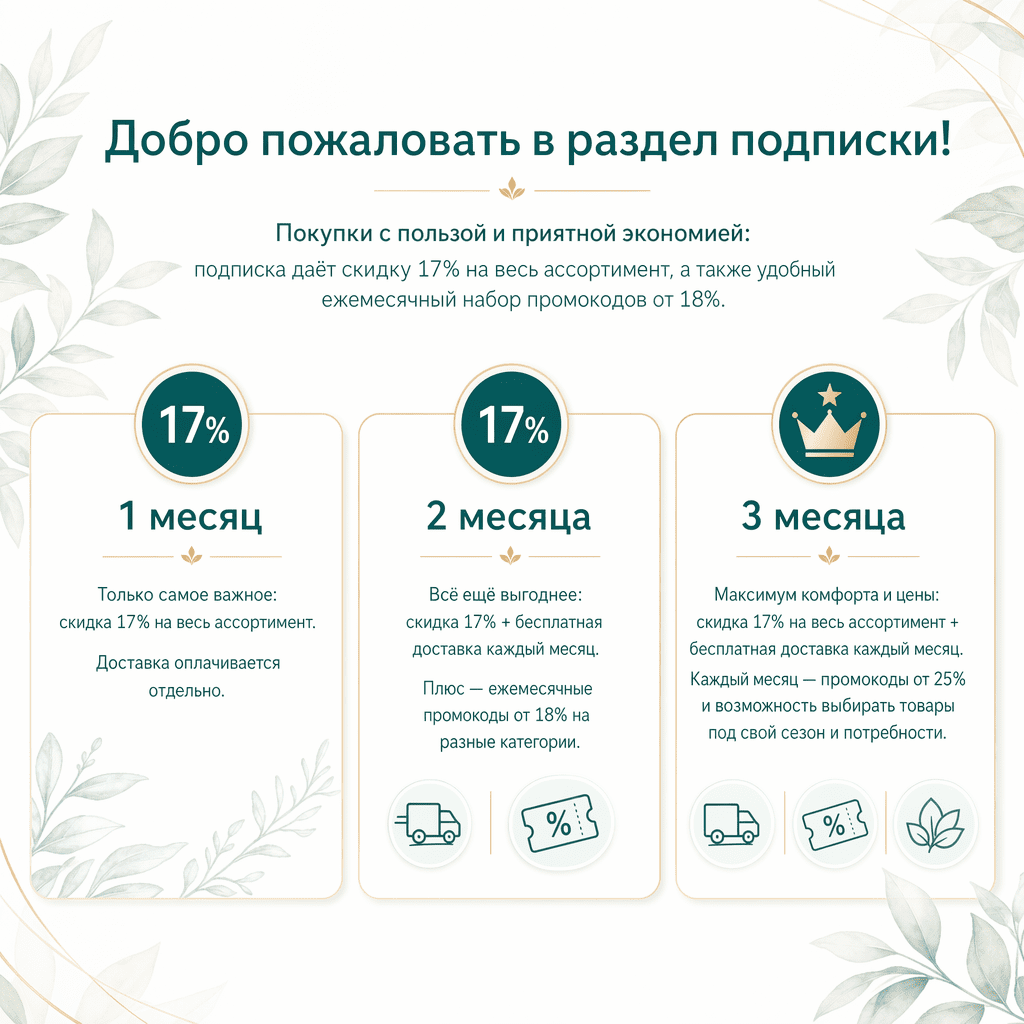 Конфигуратор подписки 7 подписка на натуральную косметику
