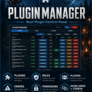 Plugin Manager — управление плагинами, правами и ошибками