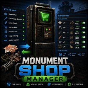 Monument Shop Manager — управление NPC-магазинами Rust