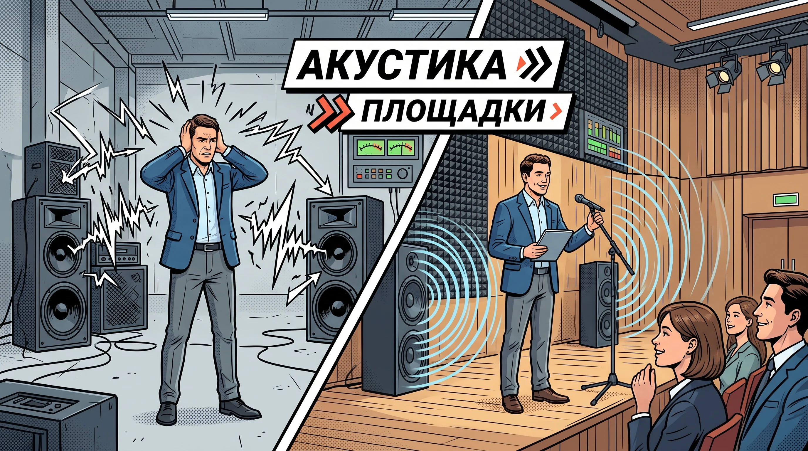 Акустика на разных типах площадок