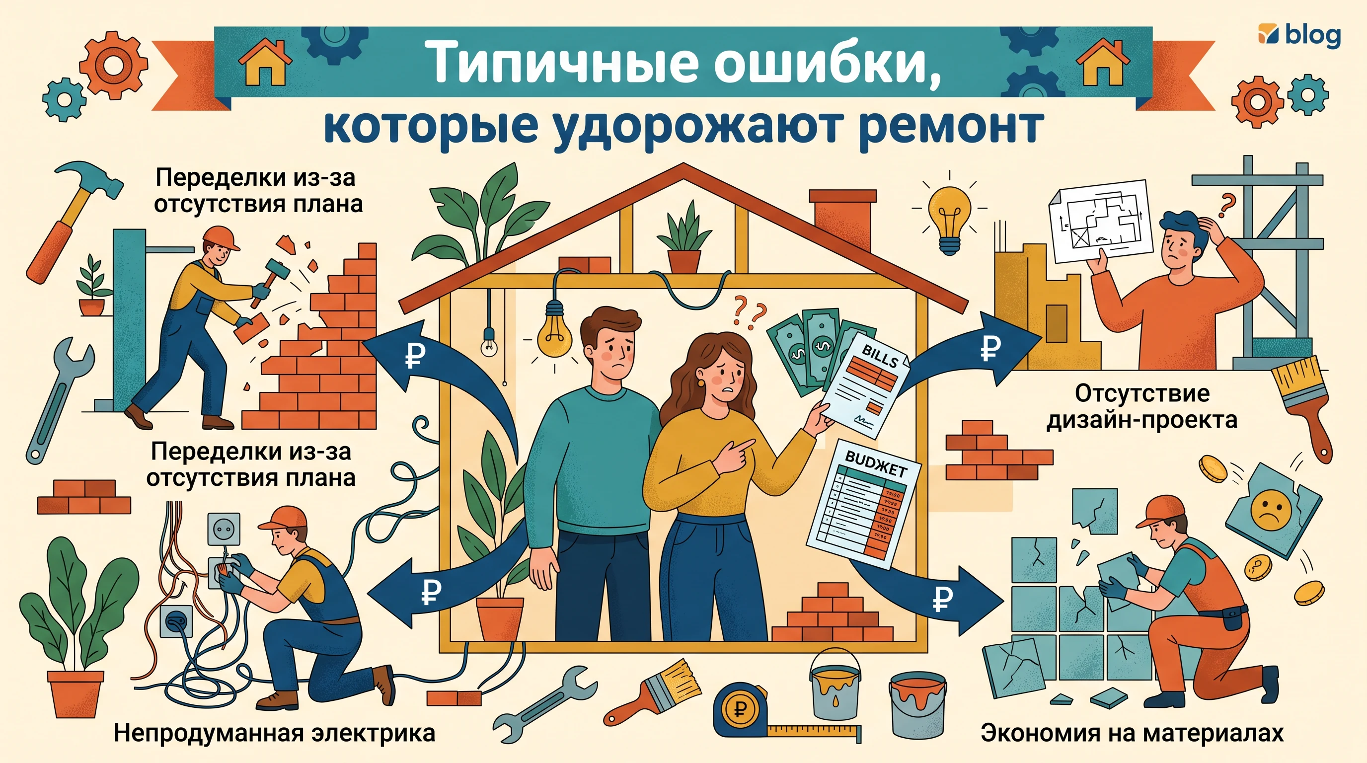 Типичные ошибки, которые удорожают ремонт