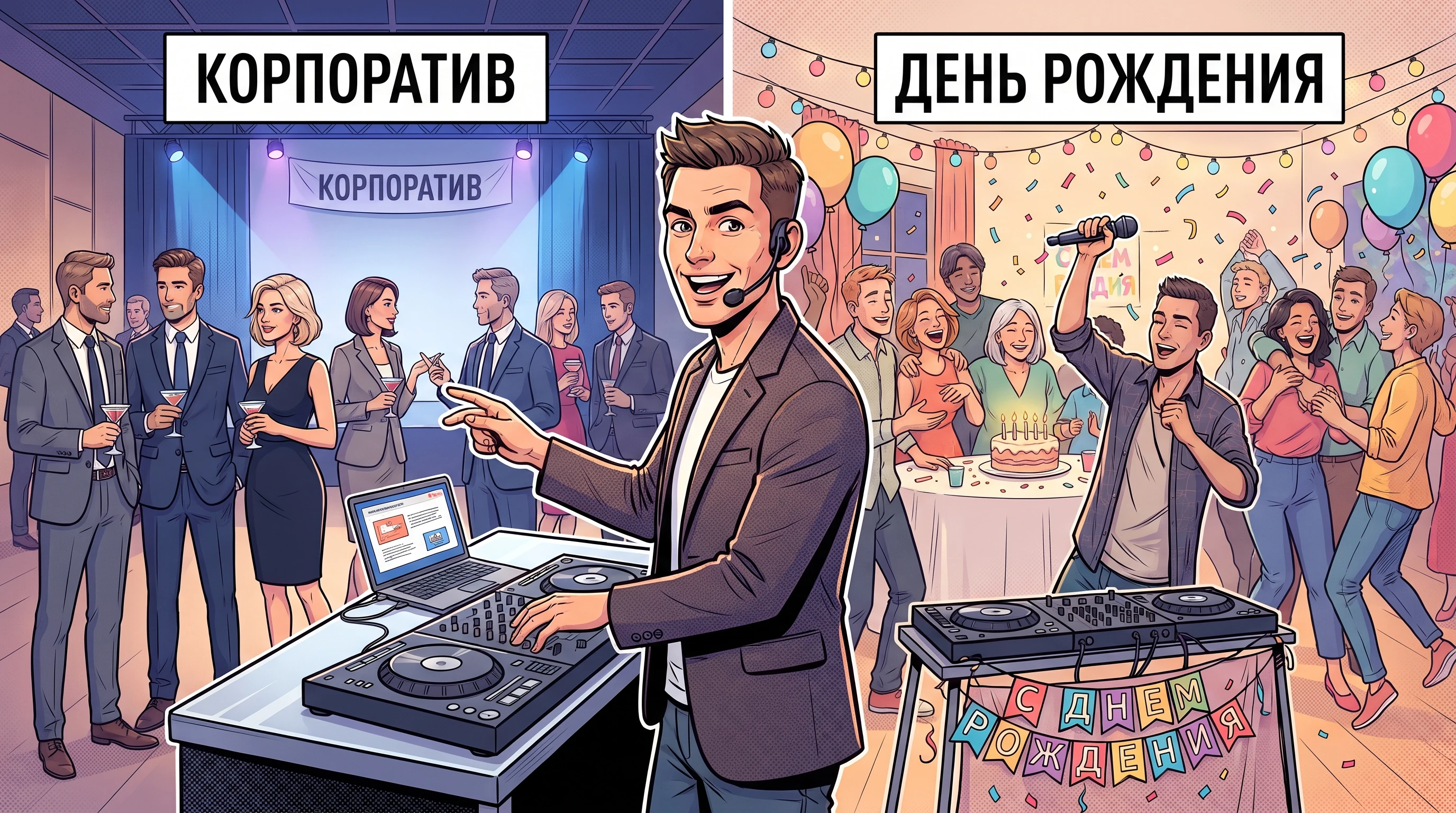 Корпоратив против дня рождения: в чём разница для диджея-ведущего