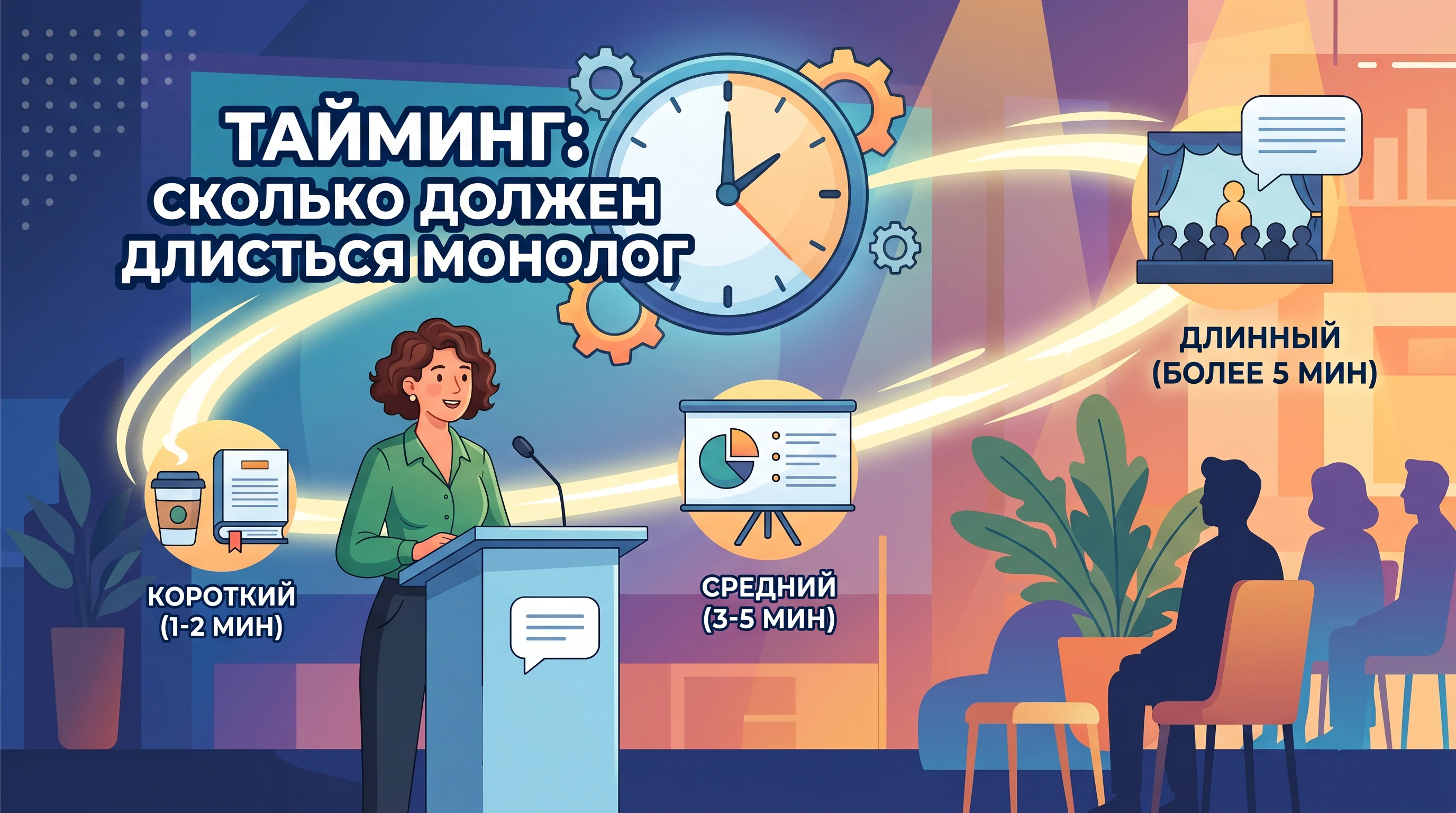Тайминг: сколько должен длиться монолог