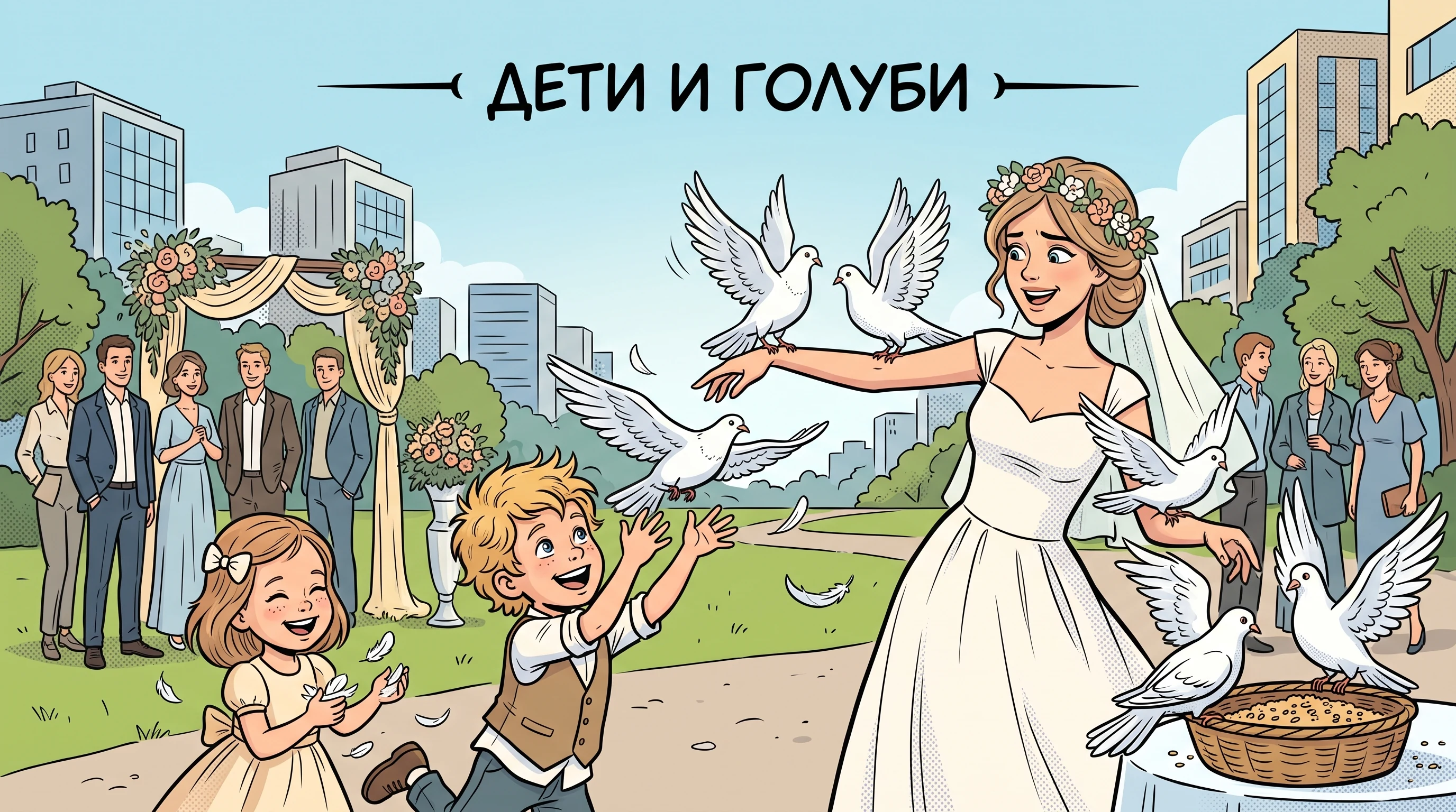 Голуби и дети на свадьбе: отдельный разговор