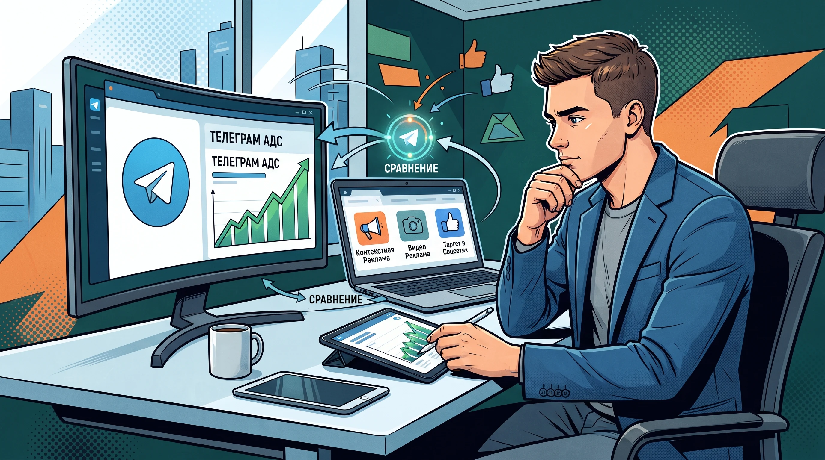 Сравнение Telegram Ads с другими рекламными каналами