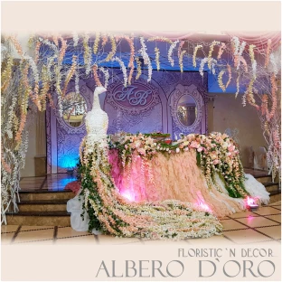 Творческая мастерская «Albero D'oro», свадьба: Оформление свадебного зала
