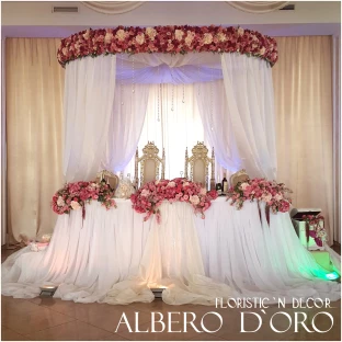 Творческая мастерская «Albero D'oro», свадьба: Оформление свадебного зала