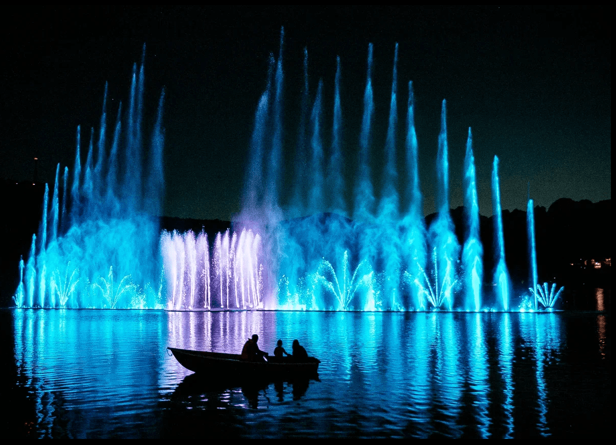 Музыкальный фонтан в Абрау-Дюрсо