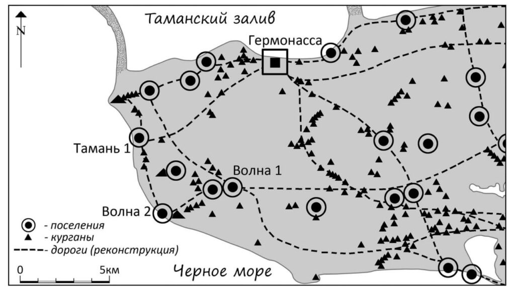 Участок древней дороги нашли на Таманском полуострове