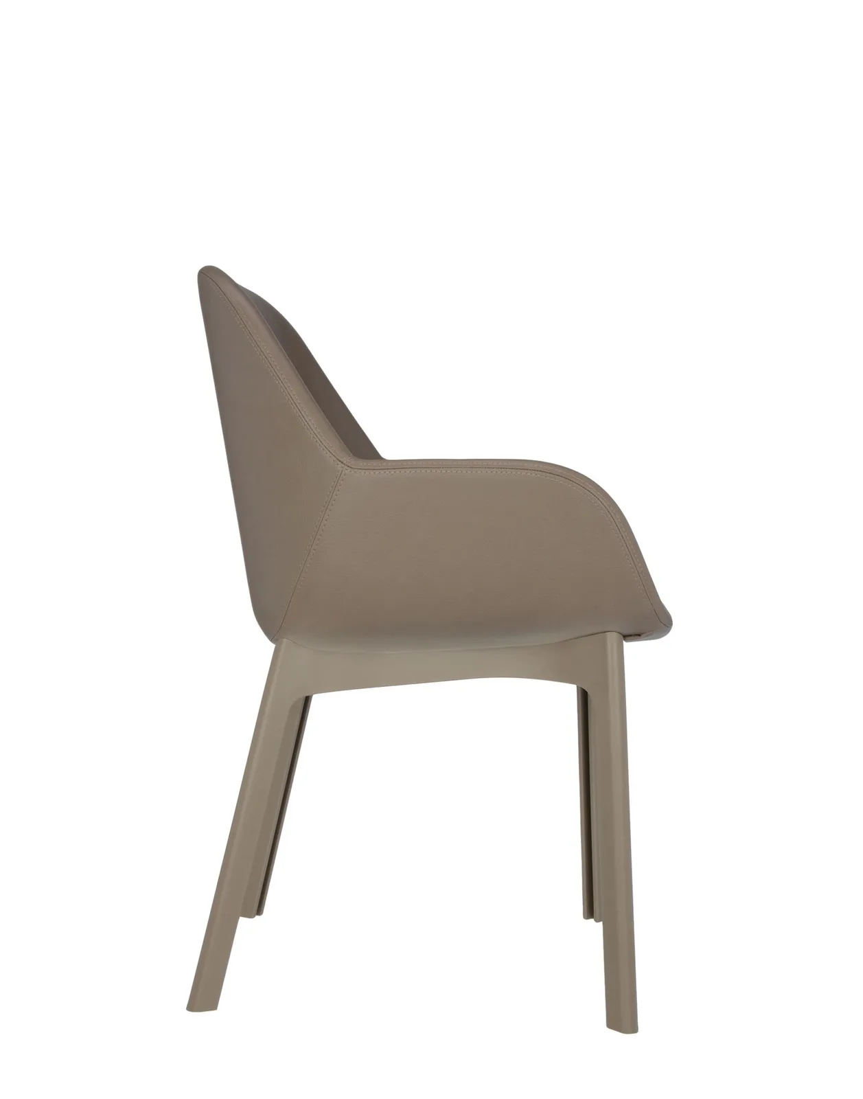 Кресло Clap (бежевое/серое) эко-кожа Kartell, арт. 4183/TT — изображение товара 3