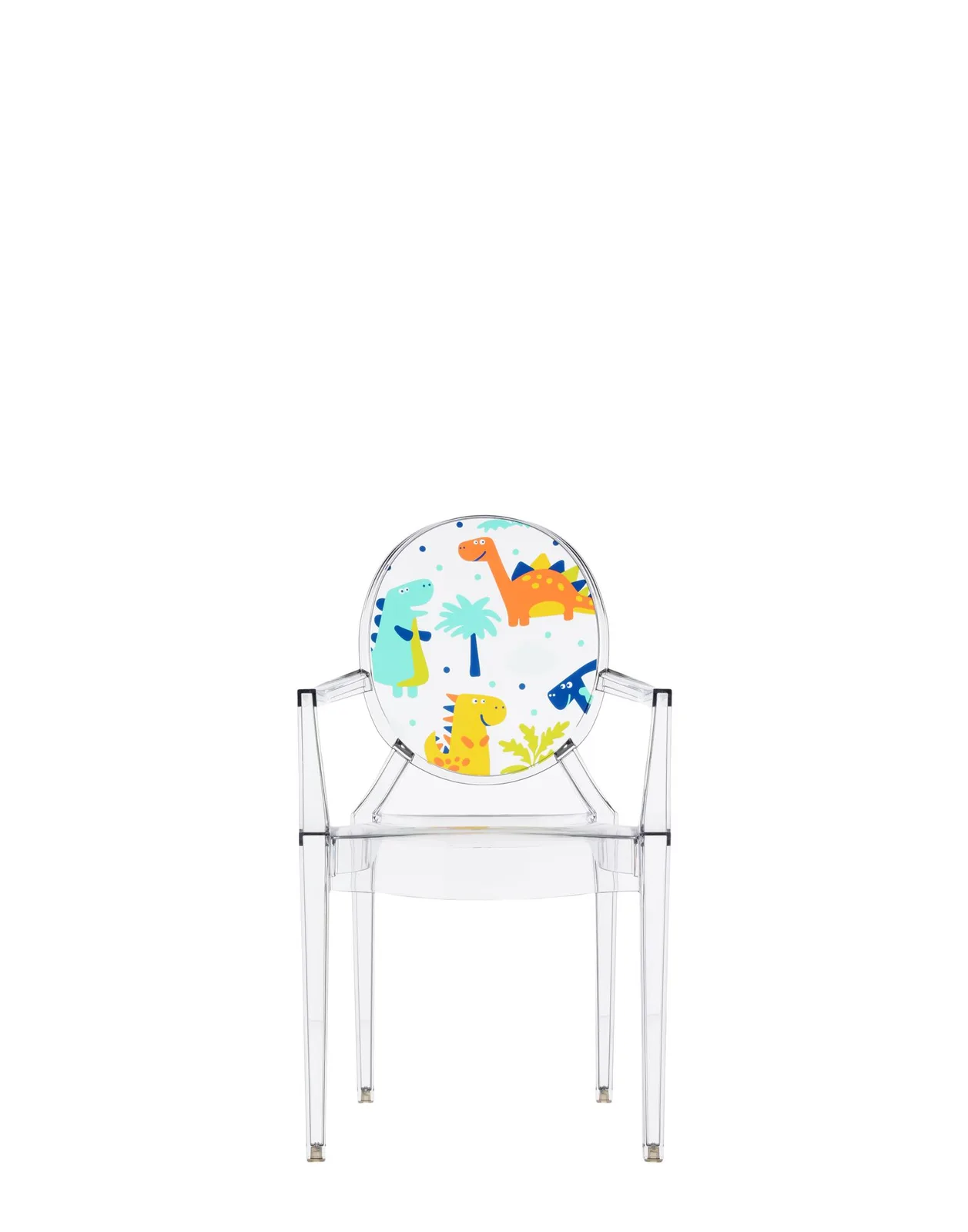 Стул детский Lou Lou Ghost (кристалл) с рисунком Kartell