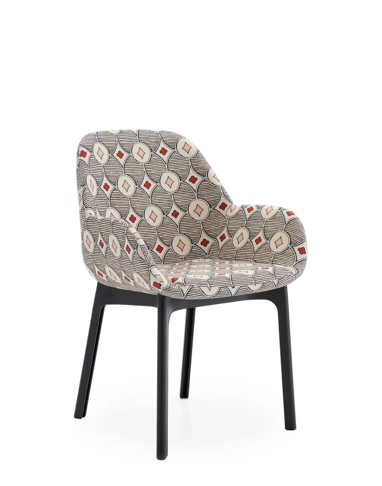 Кресло Clap (кремовое/черное) ткань Rubelli Quatrefoil Kartell, арт. 4188/NA — изображение товара 2