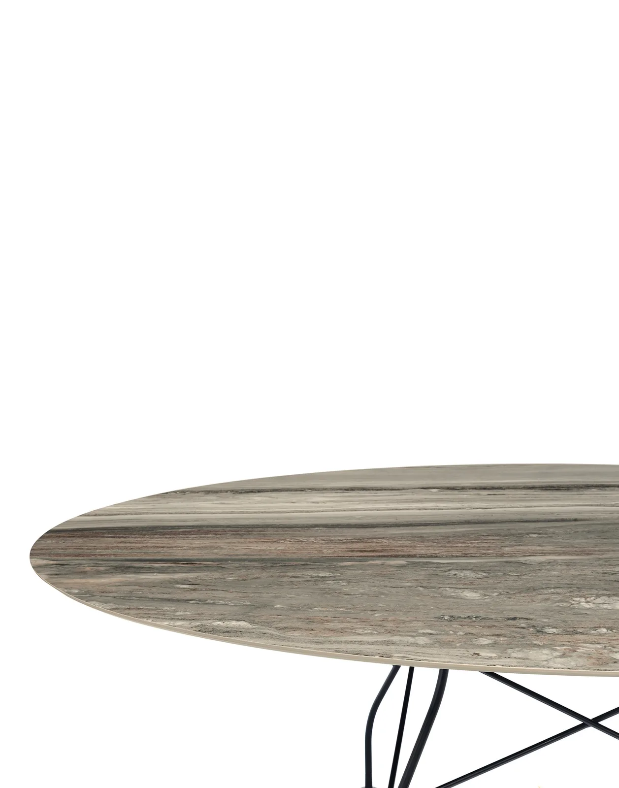 Стол Glossy (серый/черный) 192x118см, мрамор Kartell, арт. 4573/MG — изображение товара 2