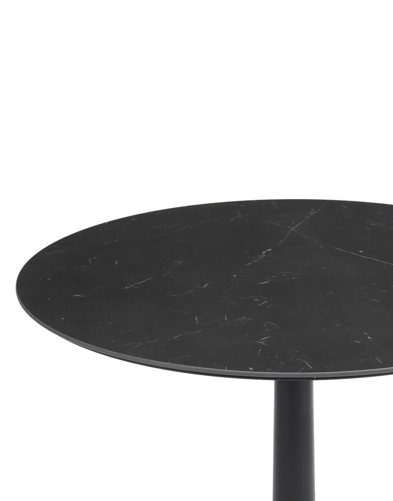 Стол Multiplo (черный) 78х78см, мрамор, треногое основание Kartell, арт. 4060/MN — изображение товара 2