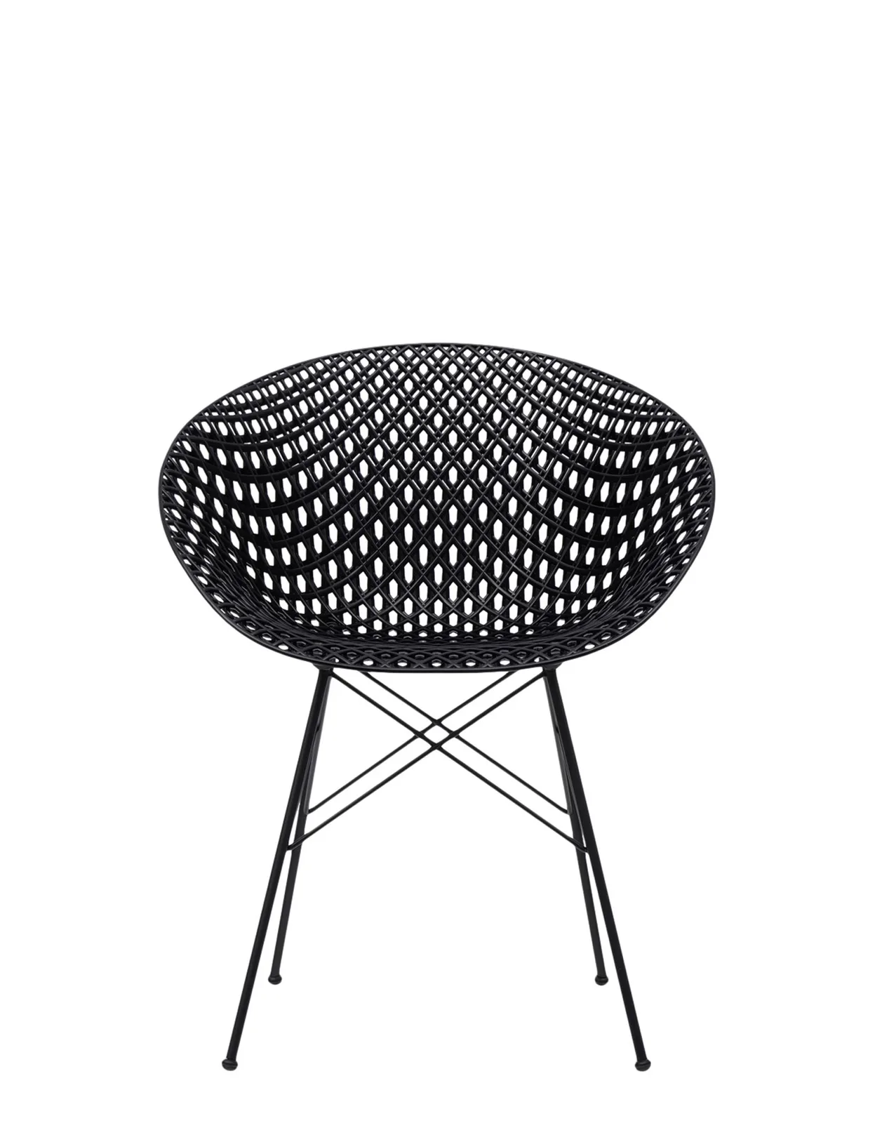 Кресло Smatrik (черное) для улицы на ножках Kartell