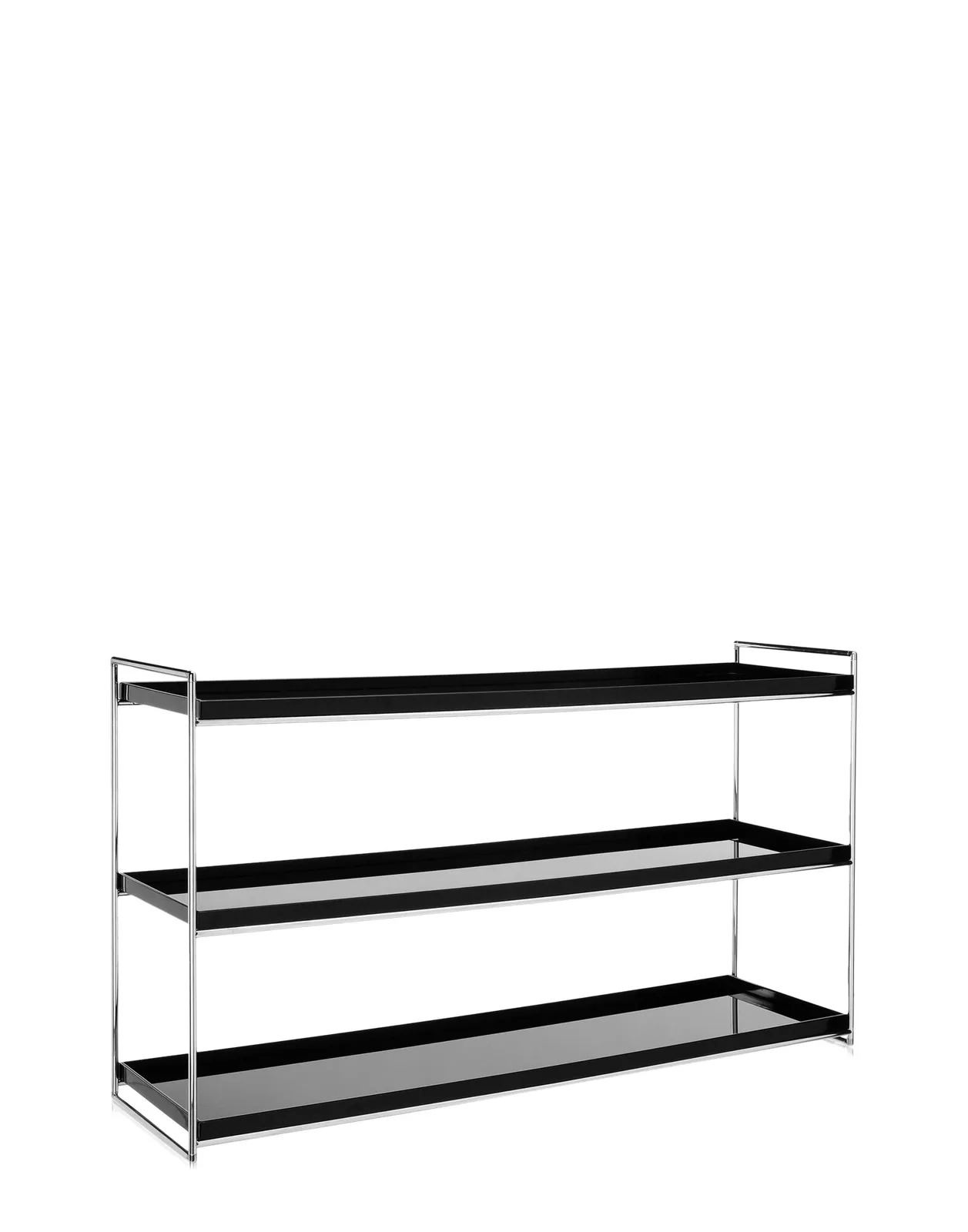 Консоль Trays (черная) 140x40см, двухуровневая Kartell, арт. 4418/09 — изображение товара 3