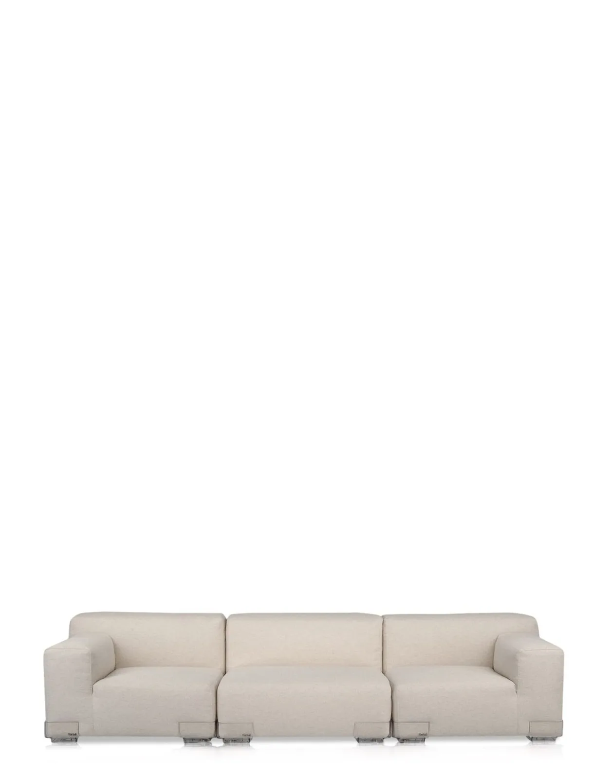 Кресло Plastics Duo (бежевое/кристалл) 88x88см Kartell, арт. 7092/71 — изображение товара 2