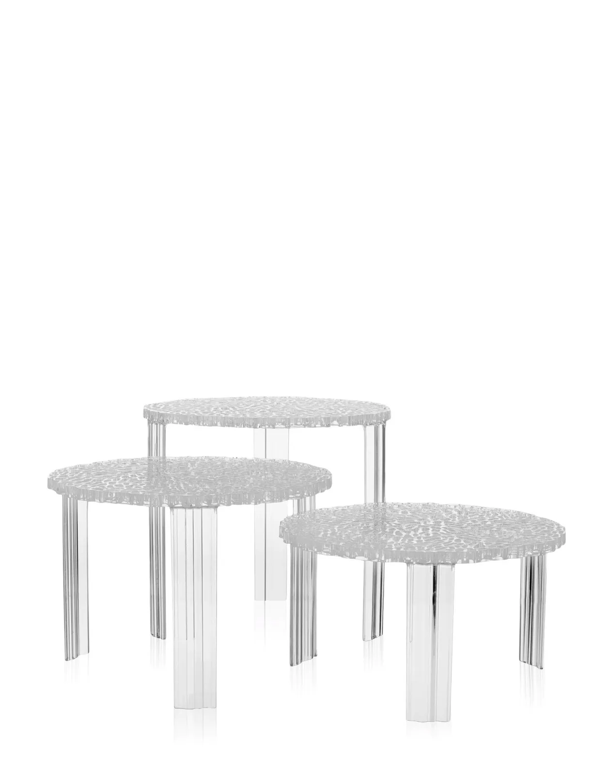 Столик журнальный T-Table (кристалл) высота 36см Kartell, арт. 8501/B4 — изображение товара 3