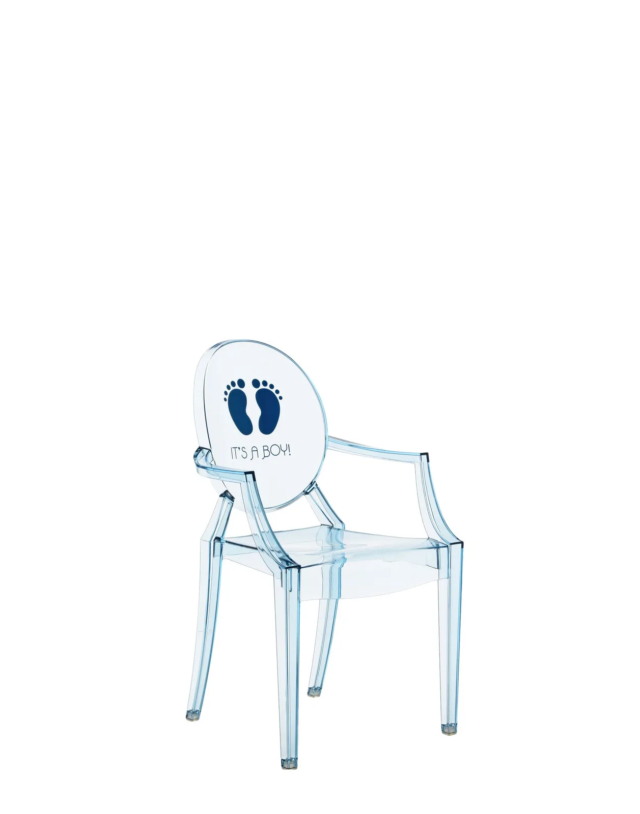 Стул детский Lou Lou Ghost (голубой) с рисунком Kartell, арт. 2855/77 — изображение товара 2