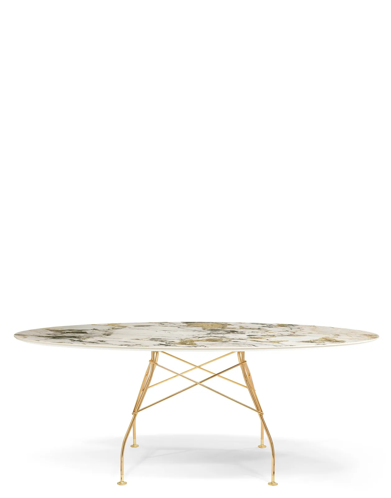 Стол Glossy (бежевый/золотой) 192x118см Kartell, арт. 4579/MS