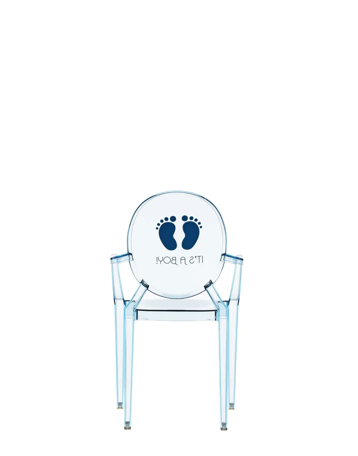 Стул детский Lou Lou Ghost (голубой) с рисунком Kartell, арт. 2855/77 — изображение товара 4