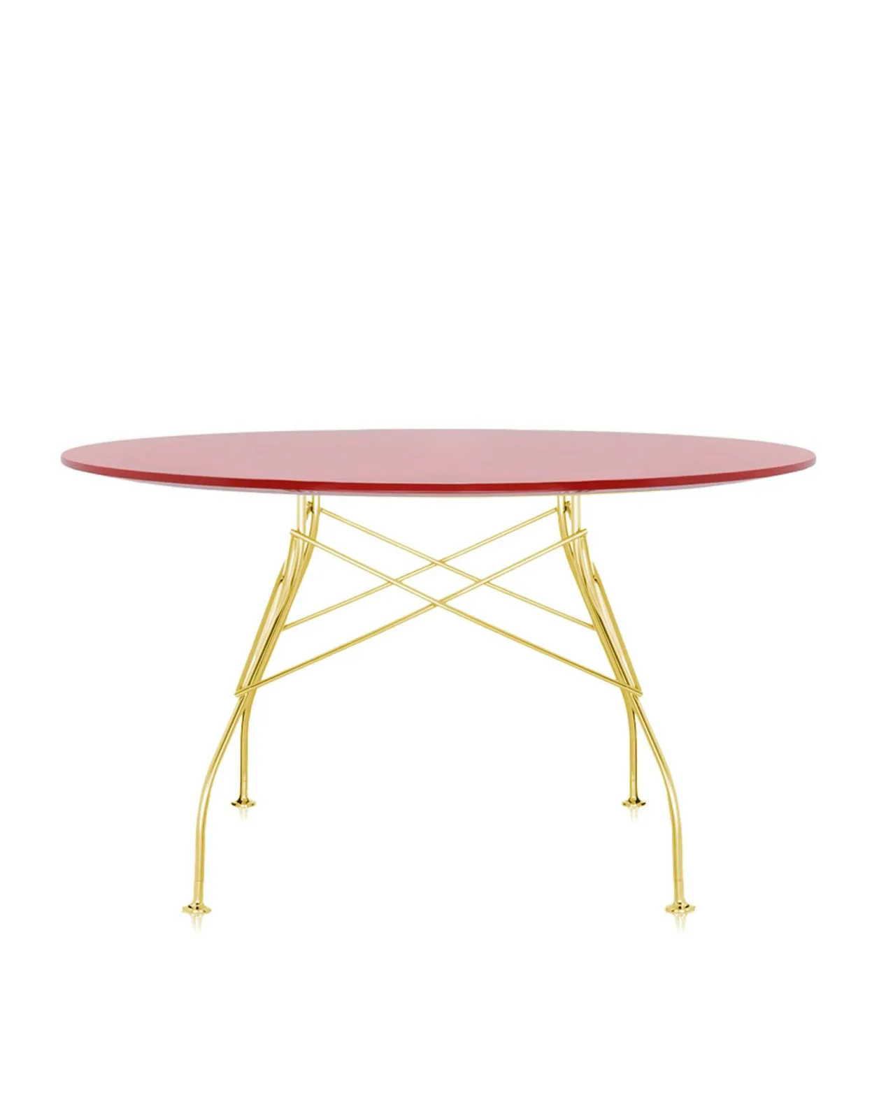 Стол Glossy (красный/золотой) диаметр 130см Kartell, арт. 4568/E7 — изображение товара 2