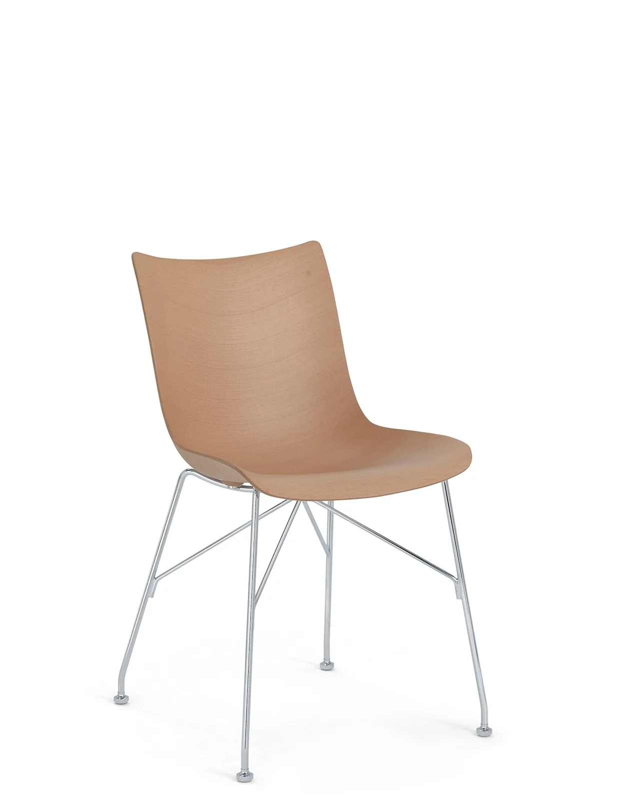 Стул P/Wood (дерево/хромированный) высота сиденья 43,5 см Kartell, арт. 4911/CC — изображение товара 2