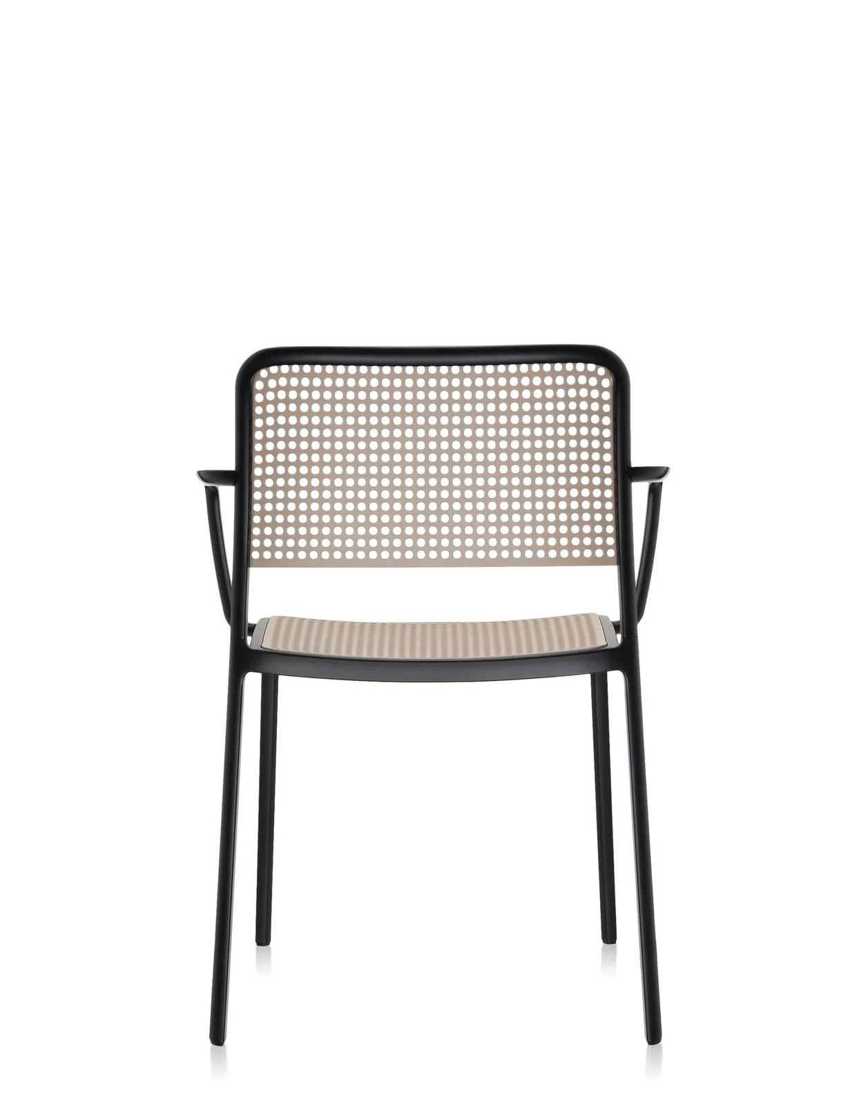Стул Audrey с подлокотниками (черный/алюминиевый) Kartell, арт. 5876/N4 — изображение товара 4