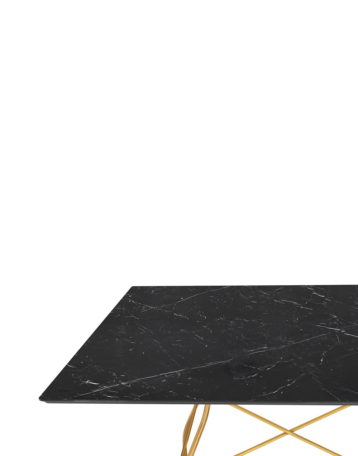 Стол Glossy (черный/золотой) 118x118см, мрамор Kartell, арт. 4594/MN — изображение товара 2