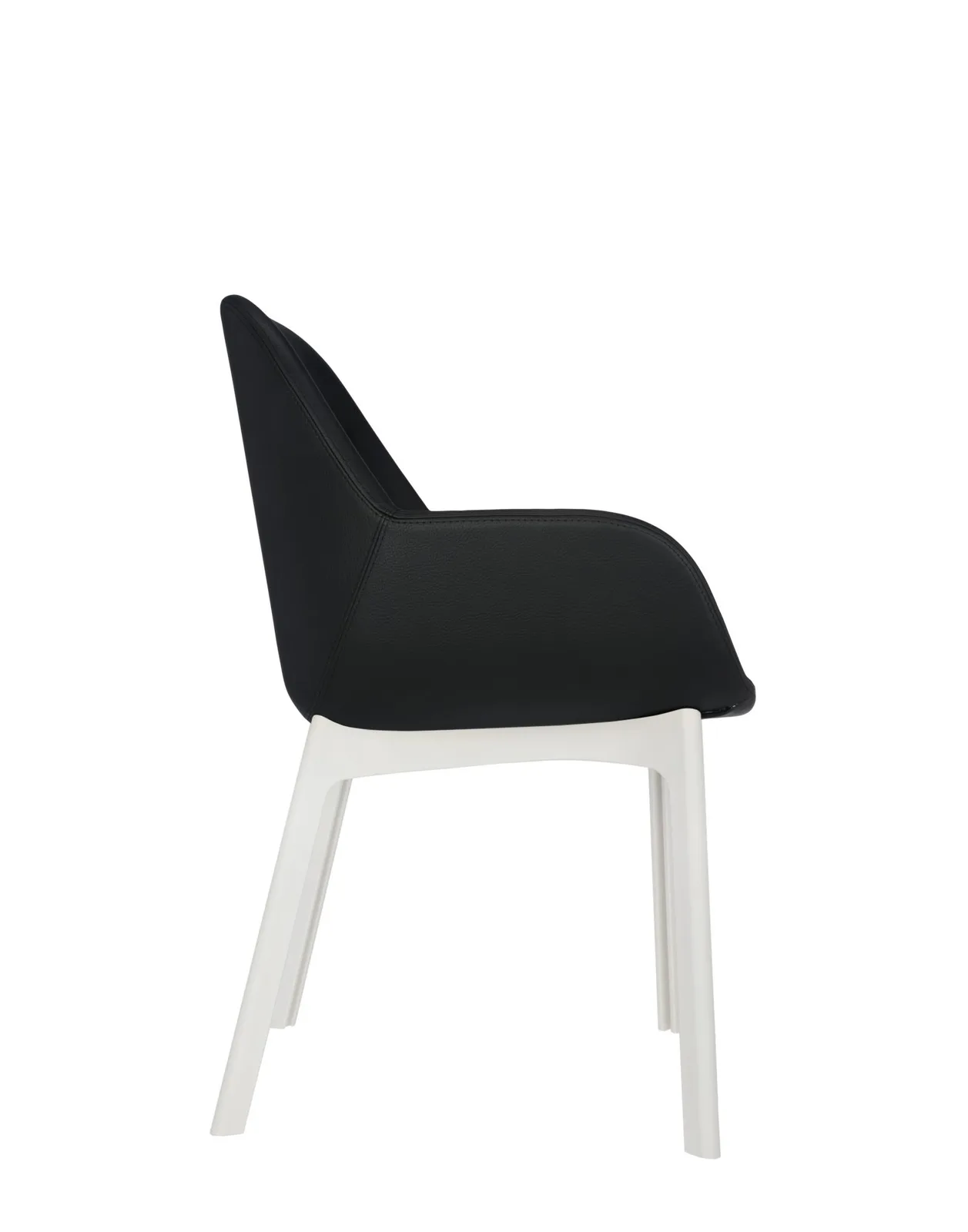 Кресло Clap (белое/черное) эко-кожа Kartell, арт. 4183/BN — изображение товара 3
