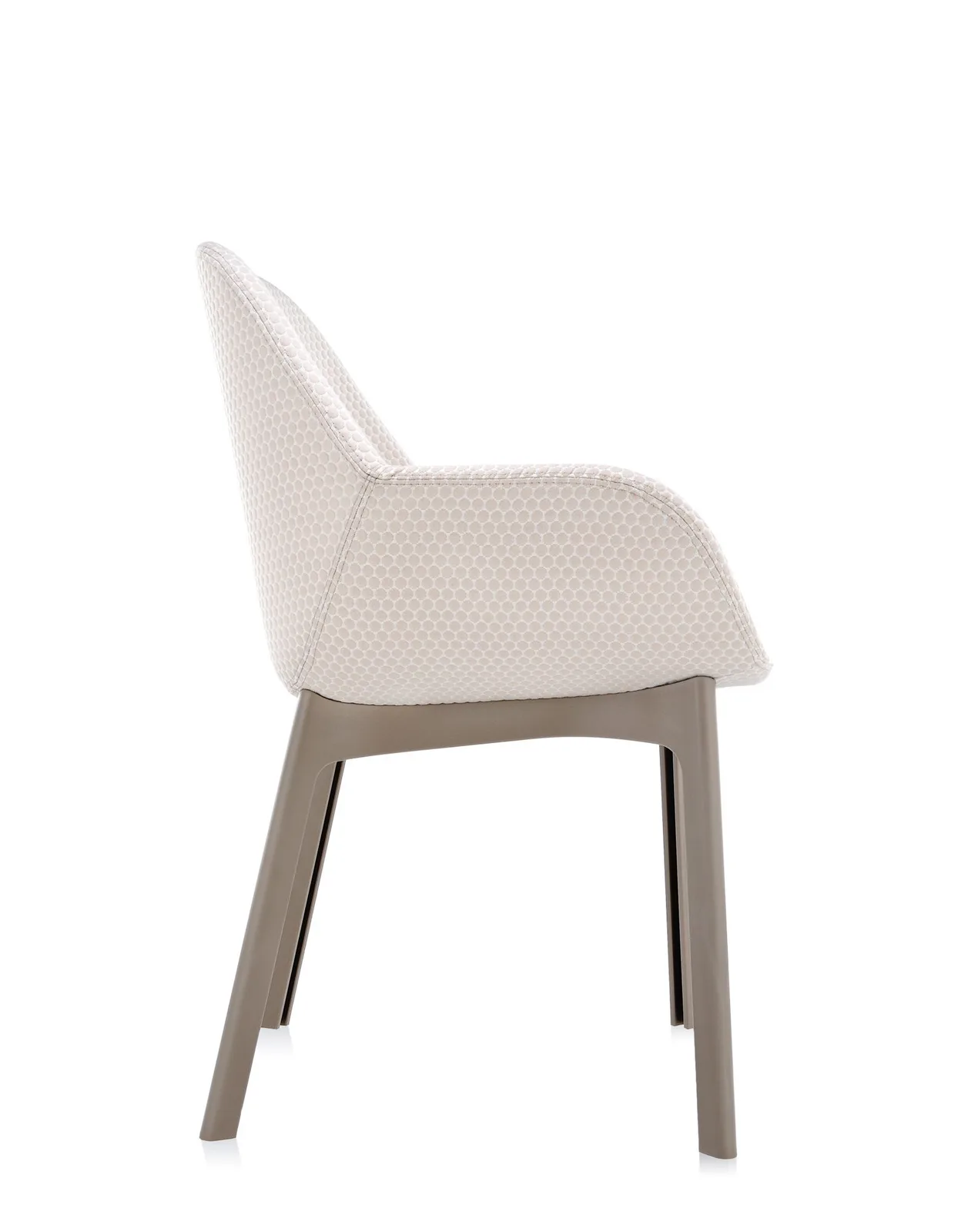 Кресло Clap (серое/бежевое) тисненая ткань Kartell, арт. 4182/T5 — изображение товара 3