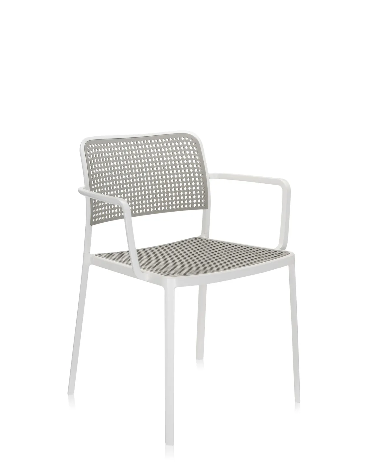 Стул Audrey с подлокотниками (серый/белый) Kartell, арт. 5876/B3 — изображение товара 2
