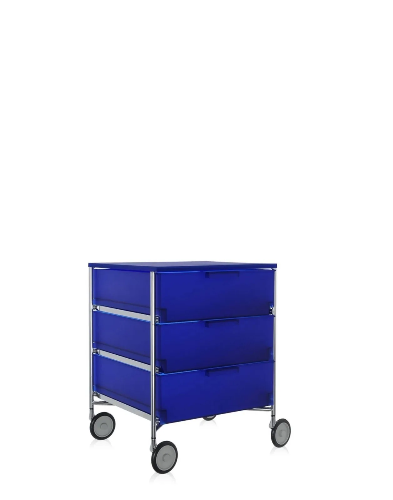 Контейнер Mobil на колесах (синий) с тремя ящиками Kartell, арт. 2010/L2 — изображение товара 2