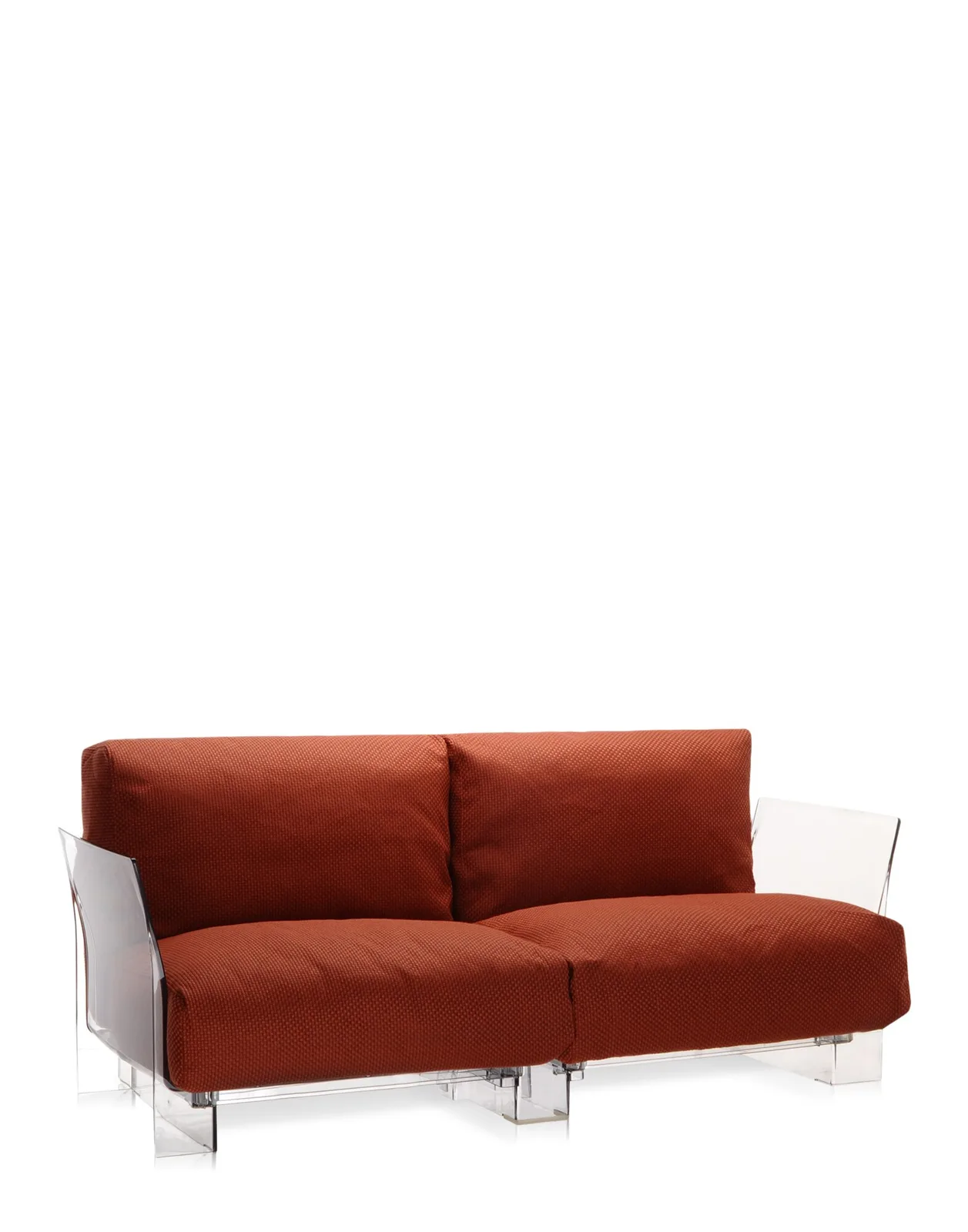 Диван Pop двухсекционный (оранжевый/кристалл) Kartell, арт. 7042/32 — изображение товара 2
