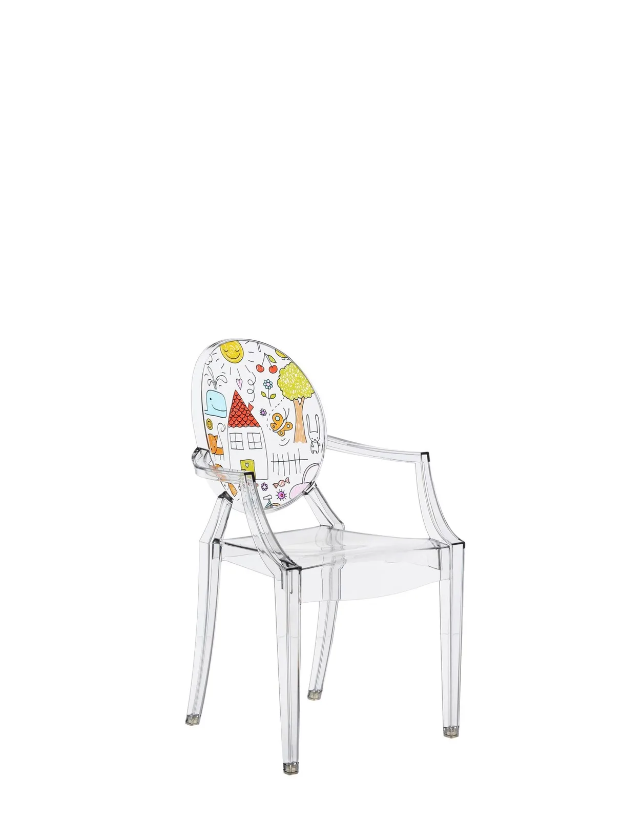 Стул детский Lou Lou Ghost (кристалл) с рисунком Kartell, арт. 2855/22 — изображение товара 2