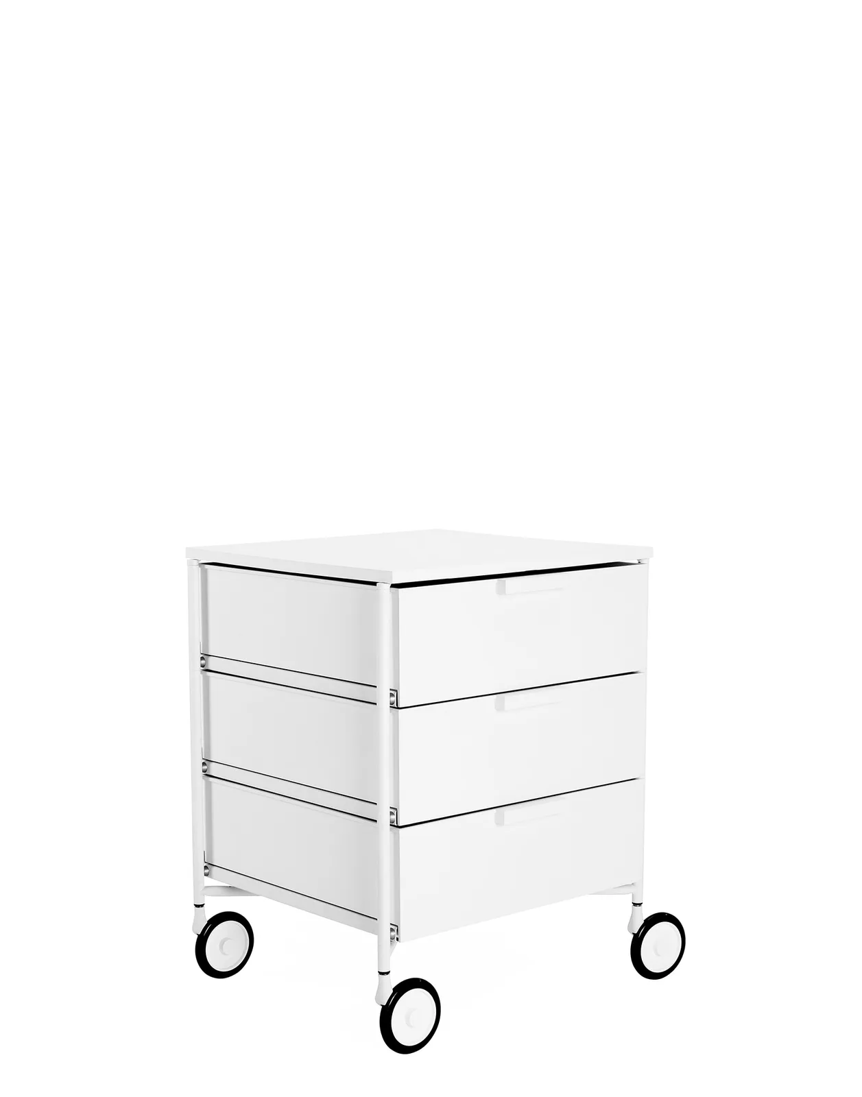 Контейнер Mobil на колесах (белый матовый) с тремя ящиками Kartell, арт. 2012/03 — изображение товара 3