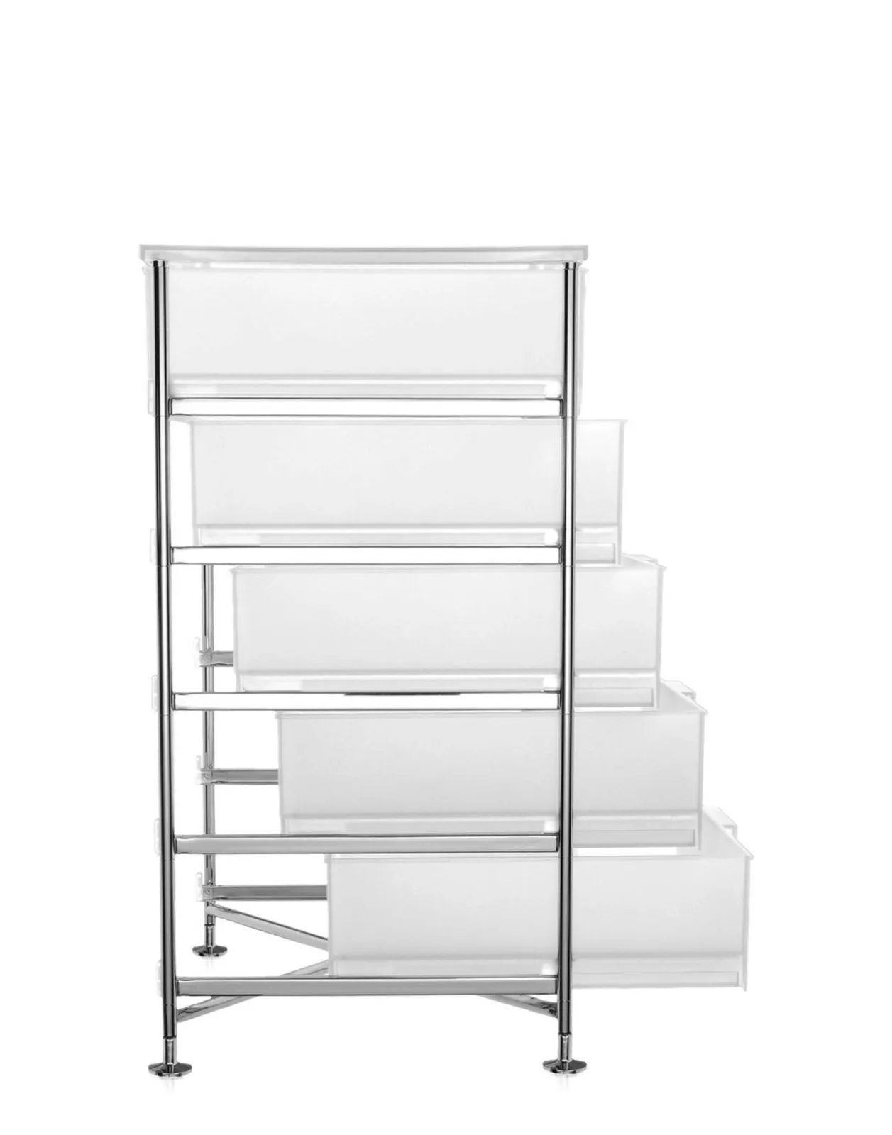 Контейнер Mobil на ножках (белый) с пятью ящиками Kartell, арт. 2035/L1 — изображение товара 2