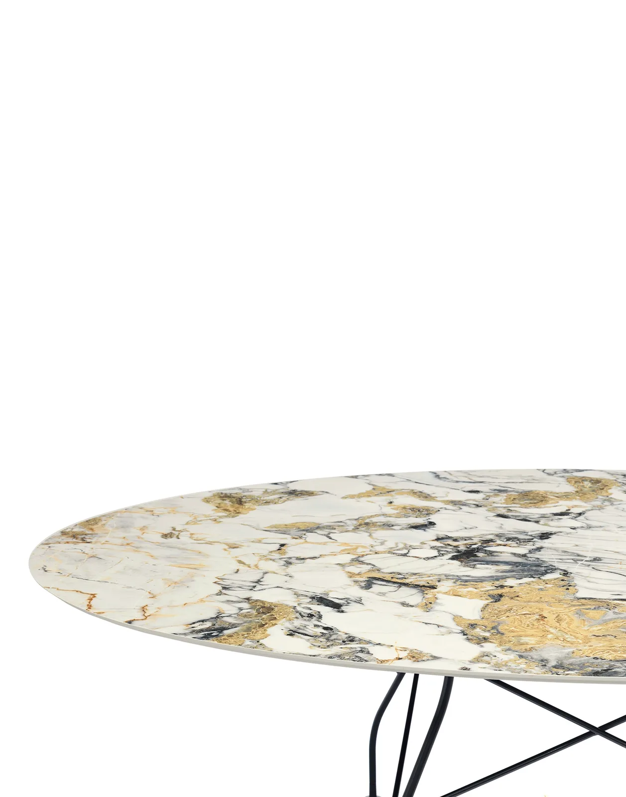 Стол Glossy (бежевый/черный) 192x118см, мрамор Kartell, арт. 4573/MS — изображение товара 2