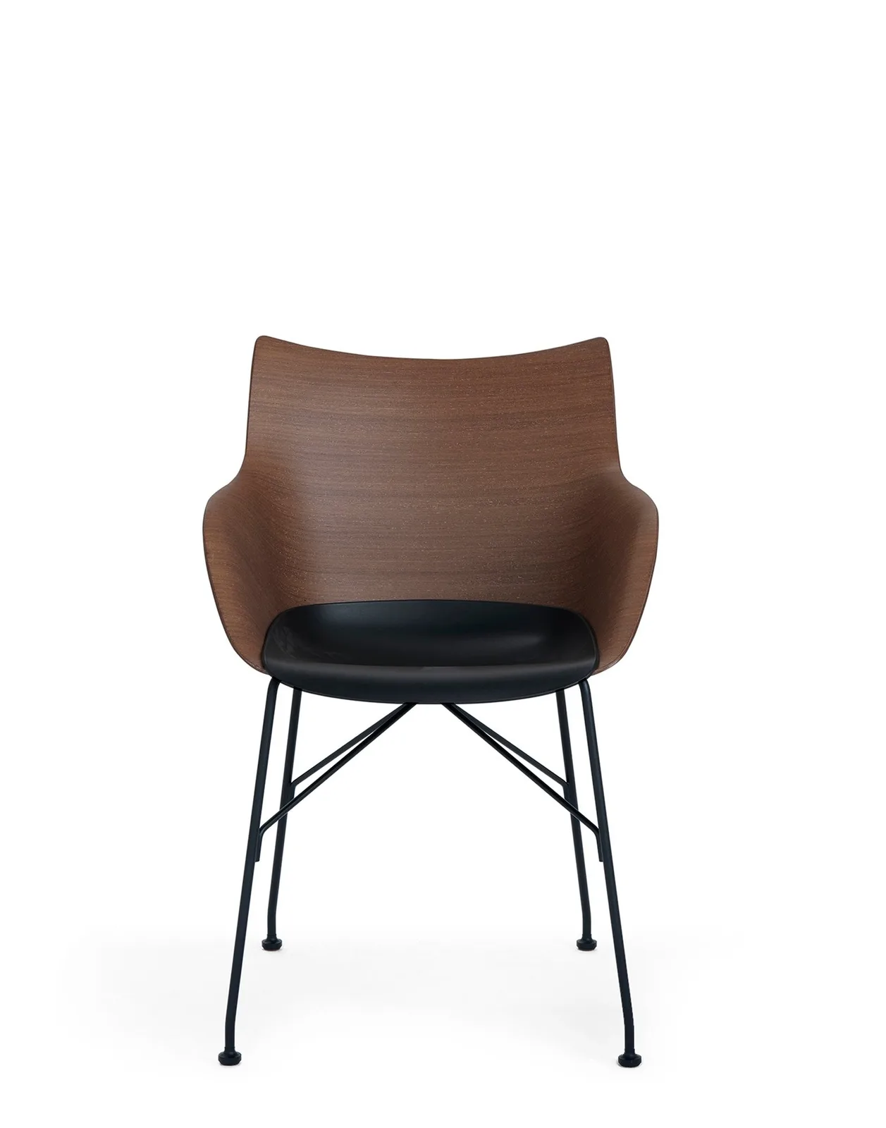 Кресло Q/Wood (дерево/черное) Kartell