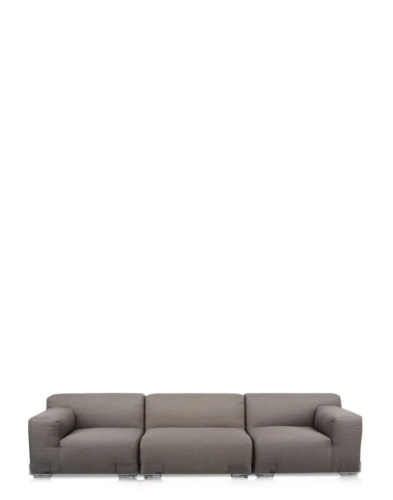 Кресло Plastics Duo (серое/кристалл) 88x88см Kartell, арт. 7092/75 — изображение товара 2